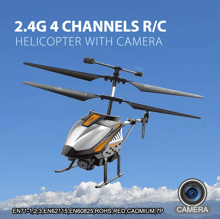 2.4G 4CH Sky Max RC Flying Helicopter with Camera and Lights - Sterilamo