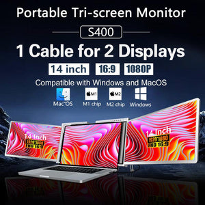 2023 portable 14 inch laptop triple screen laptop screen extender - Sterilamo