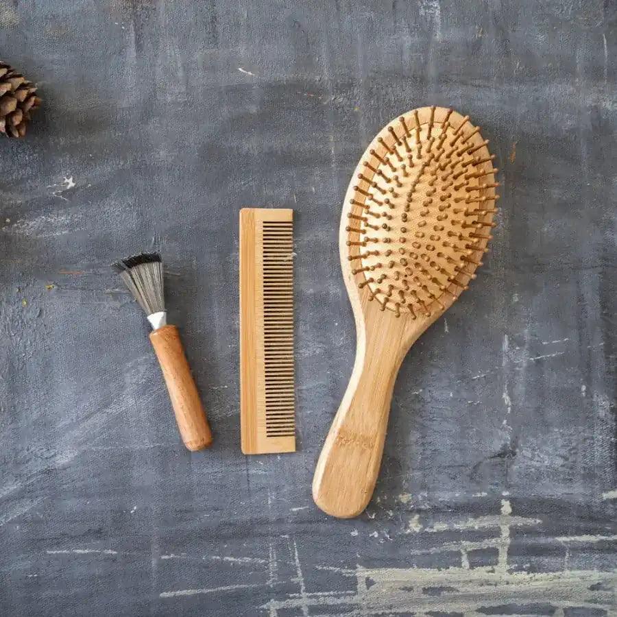 Bamboo Hair Brush Set - Sterilamo