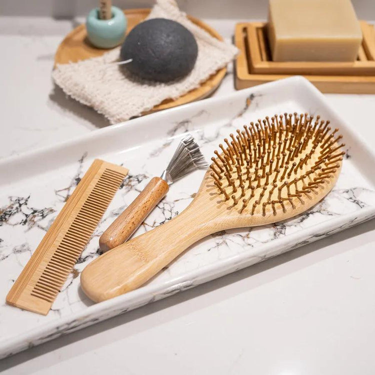 Bamboo Hair Brush Set - Sterilamo