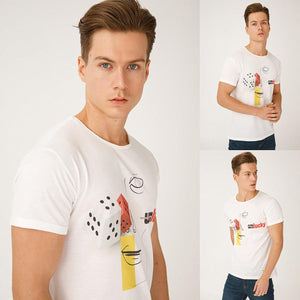 Biggdesign Faces Lucy T-Shirt, Printed Male T-shirt, Cotton , Crew - Sterilamo