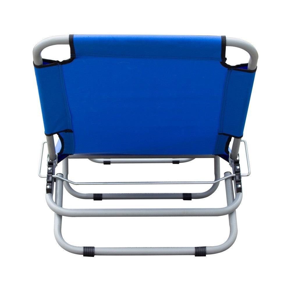 Blue Metal Beach Sunbed / Fabric 188x57x25cm - Sterilamo