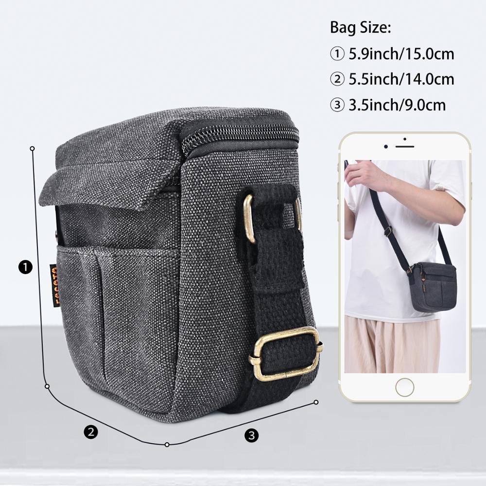 Canvas Camera Bag Shoulder Canon Eos M100 M50 M10 M6 M3 M2 Sx540 Sx530 - Sterilamo