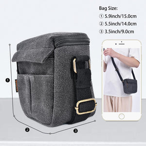 Canvas Camera Bag Shoulder Canon Eos M100 M50 M10 M6 M3 M2 Sx540 Sx530 - Sterilamo