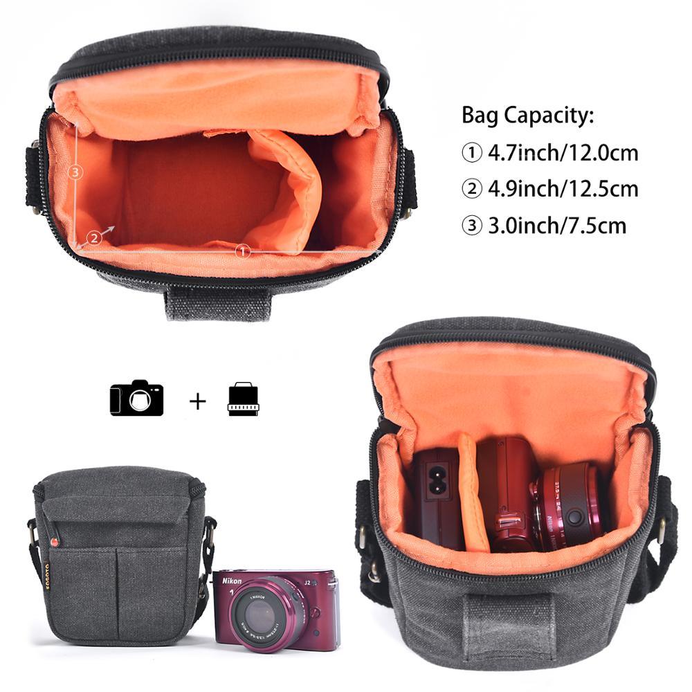 Canvas Camera Bag Shoulder Canon Eos M100 M50 M10 M6 M3 M2 Sx540 Sx530 - Sterilamo