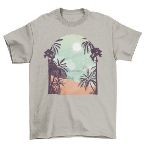 Exotic Beach T-shirt Design - Sterilamo