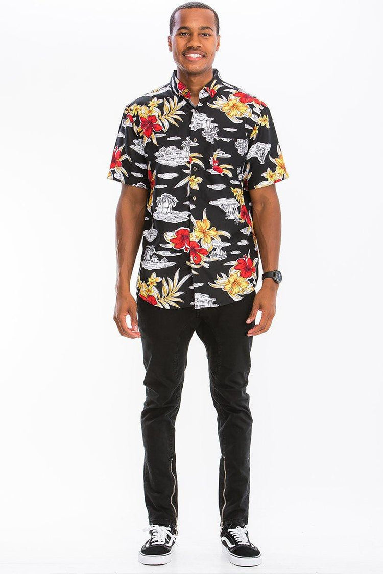 HAWAIIAN BUTTON DOWN SHIRT - Sterilamo