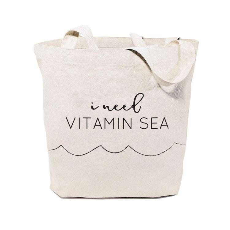 I Need Vitamin Sea Cotton Canvas Tote Bag - Sterilamo