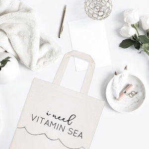 I Need Vitamin Sea Cotton Canvas Tote Bag - Sterilamo