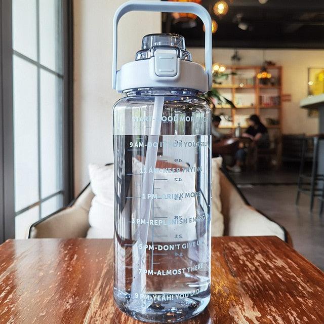 Large Capacity Plastic Straw Water Bottle - Sterilamo
