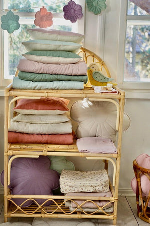 Linen bloom child cover set "Mint" - Sterilamo