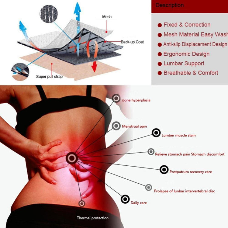 Magnetic Therapy Back Waist Support Belt - Sterilamo