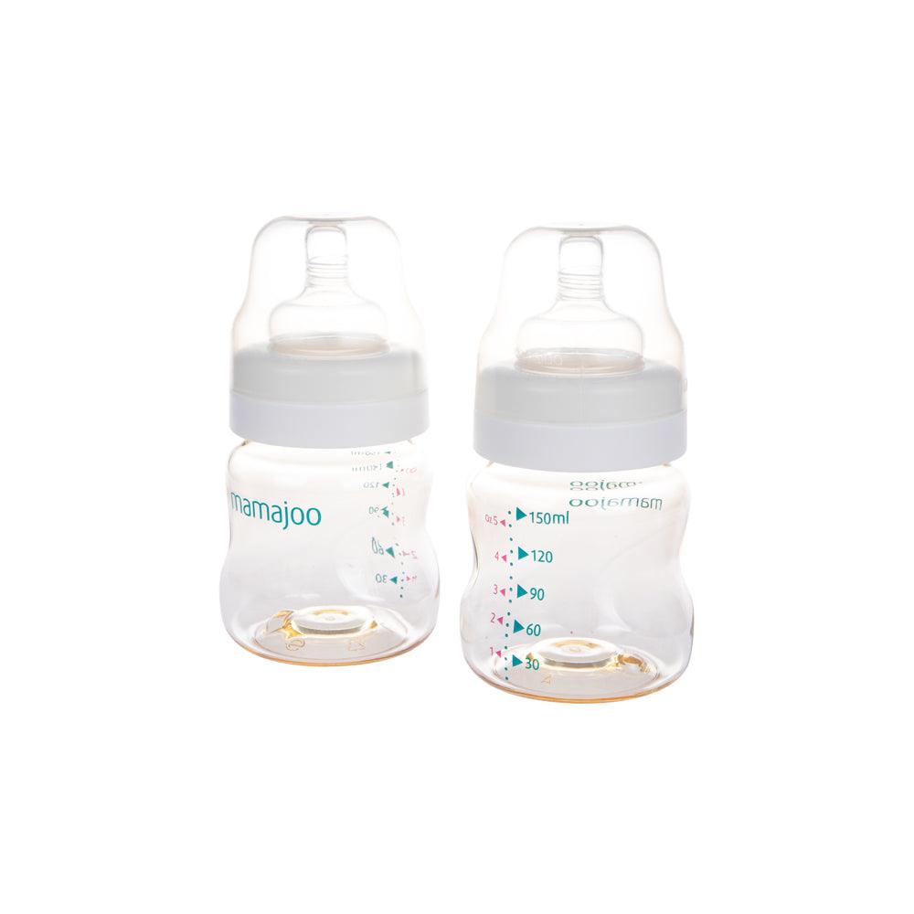 Mamajoo Gold Double Feeding Bottle, 150 ml, BPA Free, For Newborn - Sterilamo
