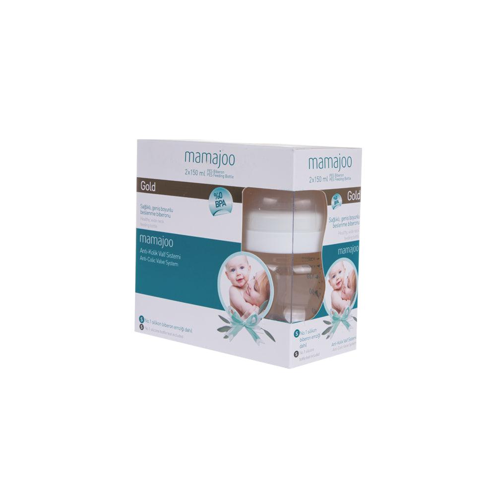 Mamajoo Gold Double Feeding Bottle, 150 ml, BPA Free, For Newborn - Sterilamo
