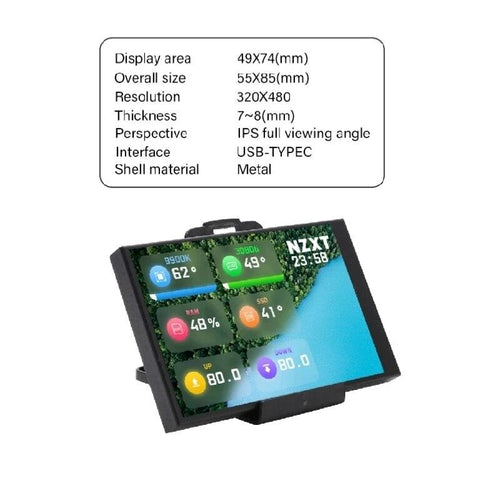 New 3.5 Inch IPS Type C Secondary Screen Computer CPU GPU RAM HDD - Sterilamo