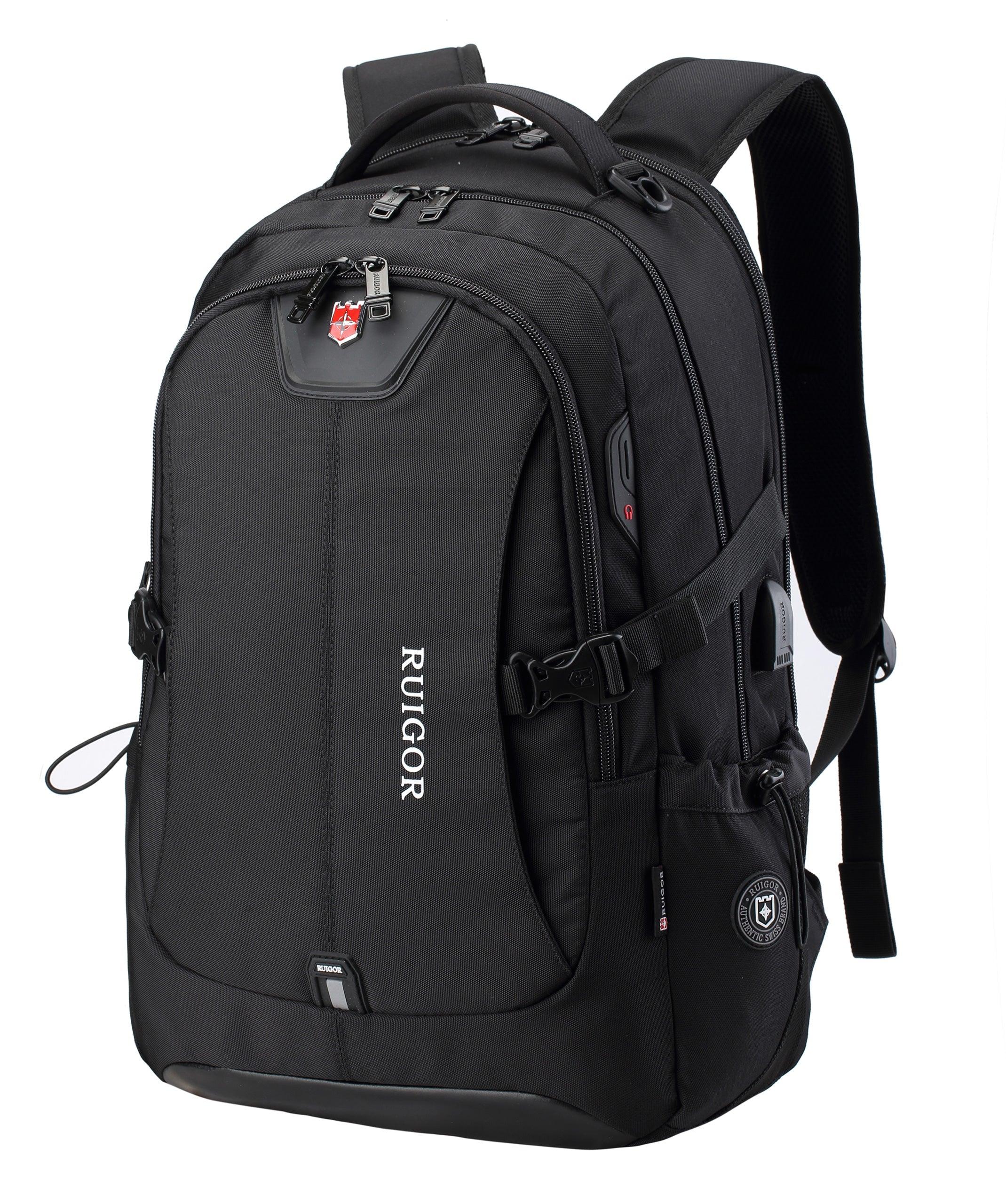 RUIGOR ICON 47 BACKPACK USB BLACK LARGE - Sterilamo