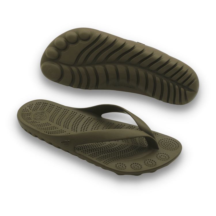 SEAWEED GREEN FLIP FLOPS & DRYBAG BY GUDO - Sterilamo