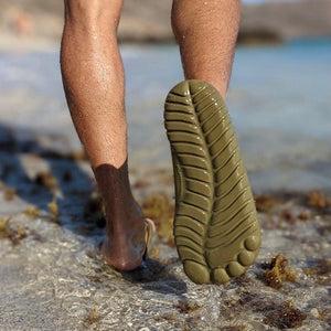 SEAWEED GREEN FLIP FLOPS & DRYBAG BY GUDO - Sterilamo