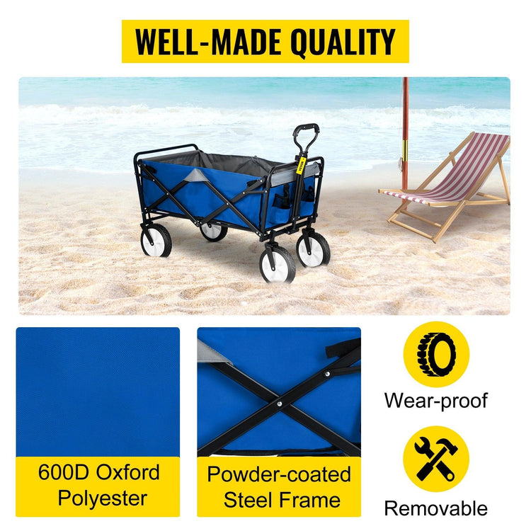 Trolley Folding Camping Wagon | Vevor Folding Wagon Cart | Folding - Sterilamo