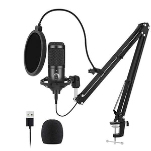 Usb Computer Condenser Microphone Kit With Adjustable Scissor Arm - Sterilamo