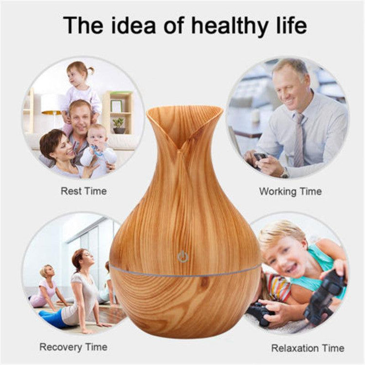 Vase Shape Wood Grain Humidifier - Sterilamo