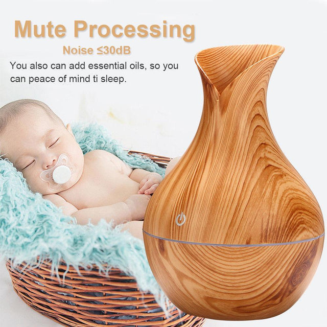 Vase Shape Wood Grain Humidifier - Sterilamo