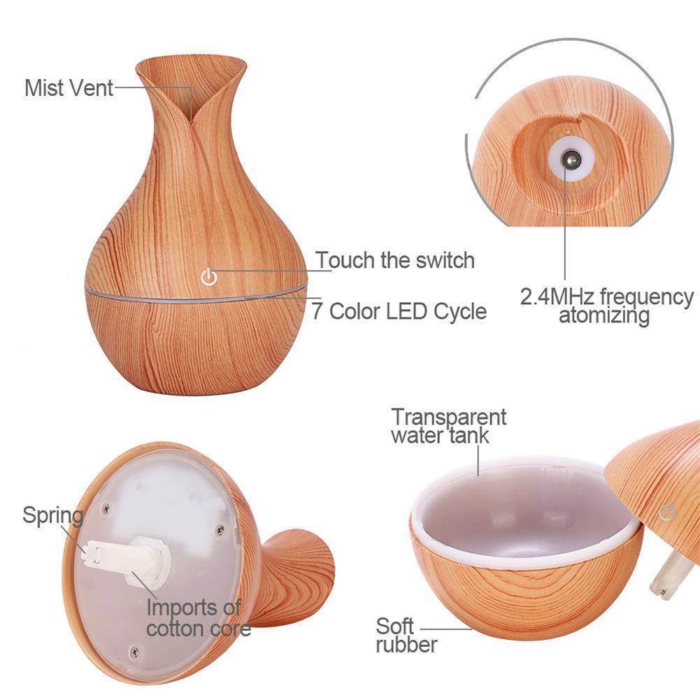 Vase Shape Wood Grain Humidifier - Sterilamo