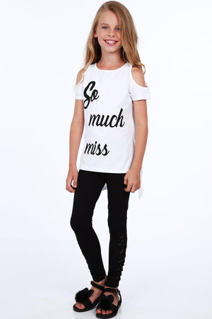 White blouse for girls with bare shoulders NDZ8227 - Sterilamo